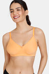 Zivame Beautiful Basics Double Layered Non Wired 3/4th Coverage Backless Bra - Mock Orange — thumbnail 2